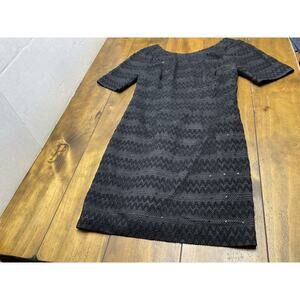 Anthropologie Plenty By Tracy Reese Lace Black Sequin Dress Size 10 NWT